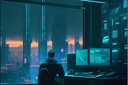 futuristic office